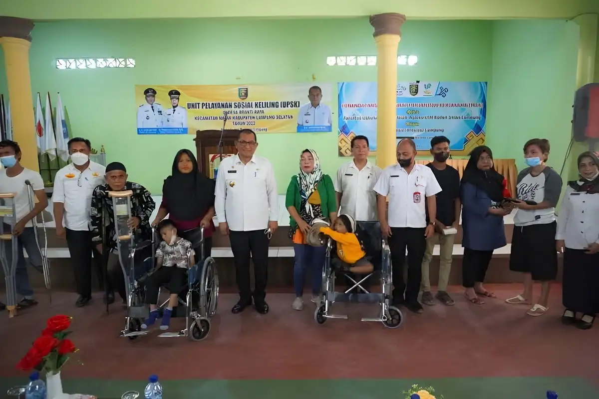 Dinas Sosial Lampung Bersama UPSK Sediakan Bantuan bagi 100 Penyandang Disabilitas di Lampung Timur