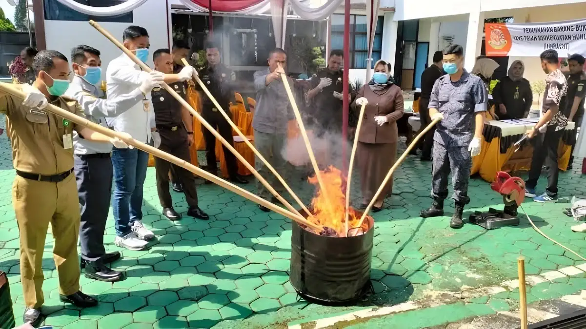 Kejaksaan Negeri Tanggamus Menghancurkan Ratusan Gram Narkoba Setelah Menyelesaikan 80 Kasus