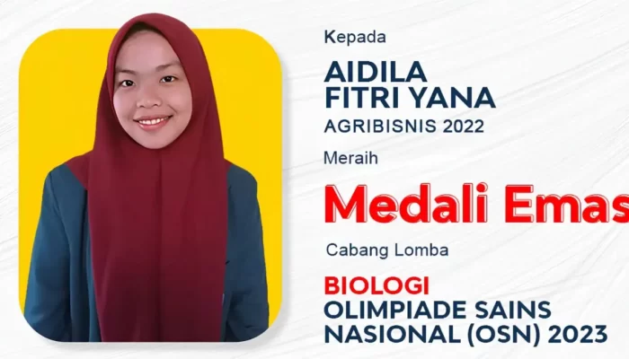 Mahasiswi Agribisnis Unila Raih Medali Emas di Olimpiade Sains Nasional di Yogyakarta
