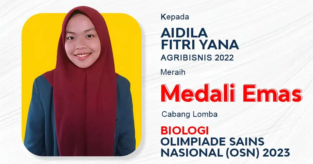 Mahasiswi Agribisnis Unila Raih Medali Emas di Olimpiade Sains Nasional di Yogyakarta