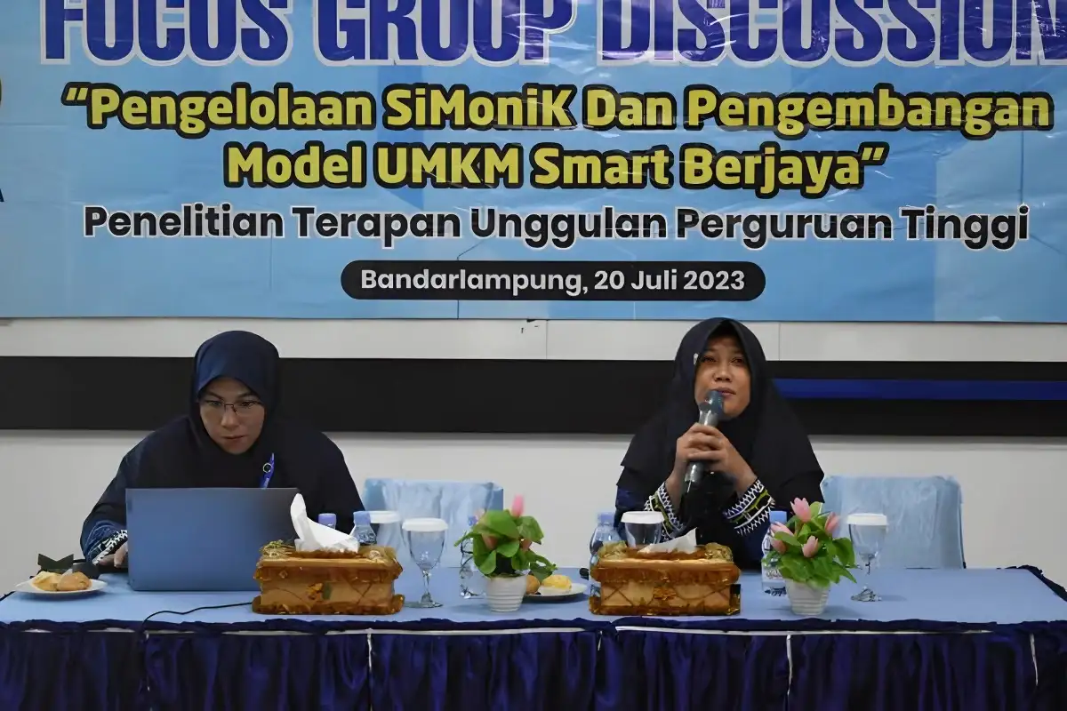 Menyajikan SKPD di Pesawaran, Dosen IIB Darmajaya Selenggarakan FGD “SiMoniK Solusi Cerdas Mengembangkan UMKM Menuju Kesuksesan”