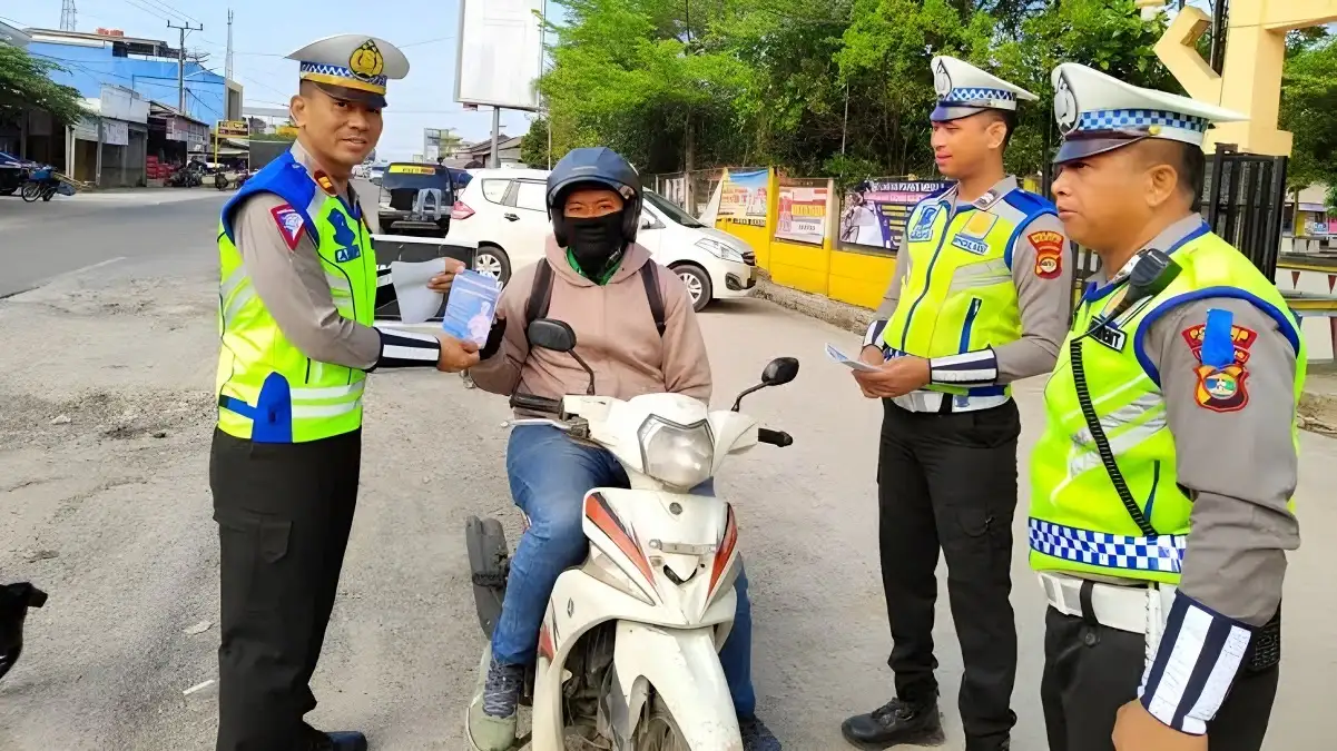 Operasi Patuh Krakatau 2023 Ribuan Pelanggar Lalu Lintas Ditegur oleh Polres Mesuji, Tiga Ditilang