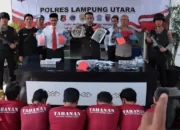 Operasi Agustus 2023: Polres Lampung Utara Berhasil Menangkap 12 Pelaku Kejahatan Mulai dari Pencurian Hingga Penipuan dalam Dua Pekan