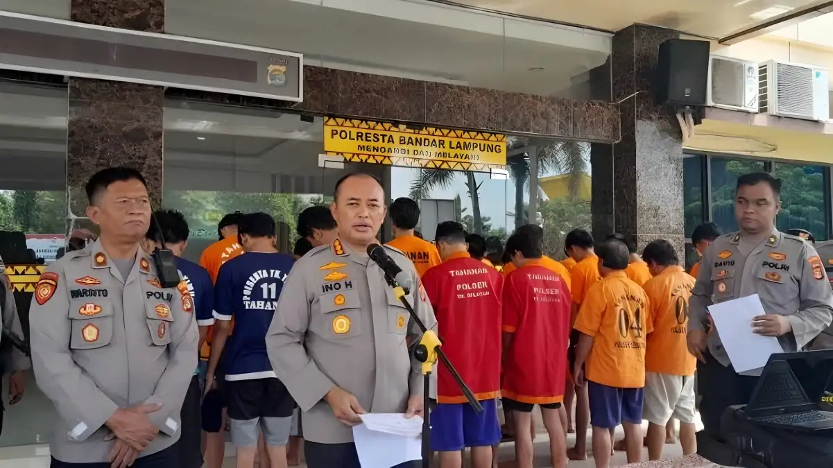 Juli 2023, Polresta Bandar Lampung Tangkap 29 Pelaku Pencurian, Polsek Sukarame Terbanyak