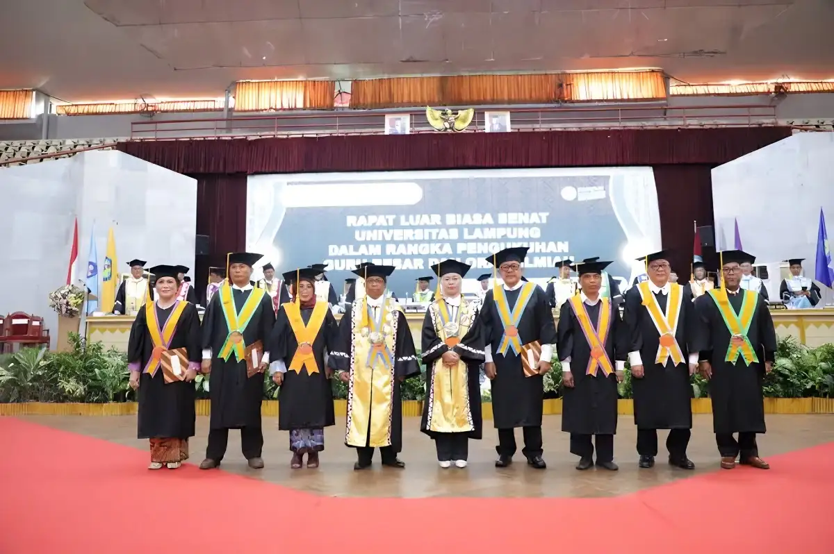 Kejar Target 10 Persen Kuota, Rektor Unila Kukuhkan 11 Guru Besar Bidang Keilmuan, ini Nama-Namanya
