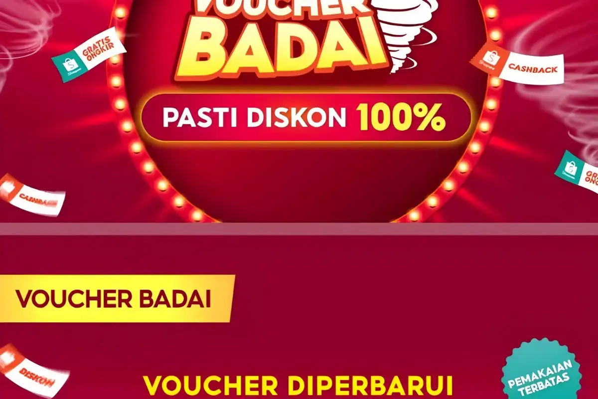 MURAH! Jawaban Kode Voucher Badai Shopee Hari Ini Minggu 20 Agustus 2023 Berkesempatan raih diskon 100 Persen