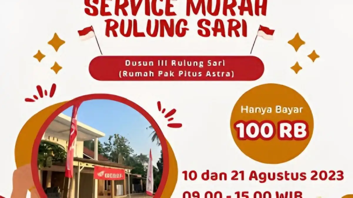 Mudahkan Konsumen Servis, Ahass Astra Natar Motor Visit Servis di Desa Rulung Sari
