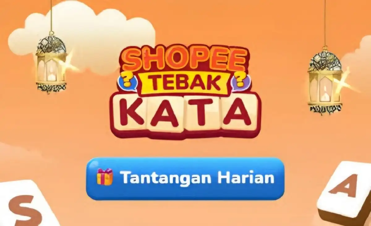PENTING! Kunci jawaban Tebak Kata Shopee Tantangan Harian Selasa 15 Agustus 2023 Kumpulkan Poin dan emas