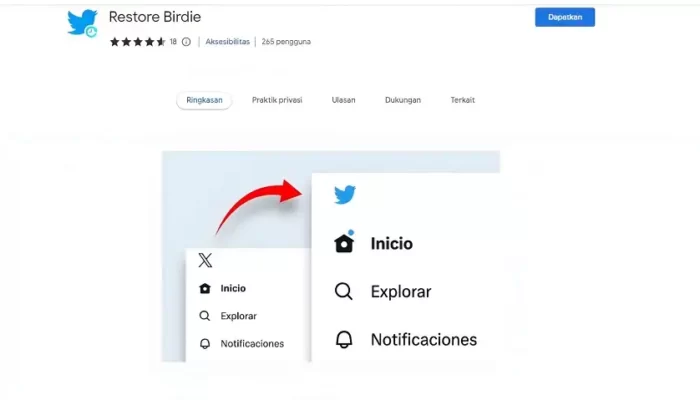 Kembalikan Kemegahan Logo Twitter yang Ikonik dengan Ekstensi Ini untuk Google Chrome 2 Pakai ekstensi ini di Google Chrome untuk mengembalikan logo lama Twitter yang ikonik