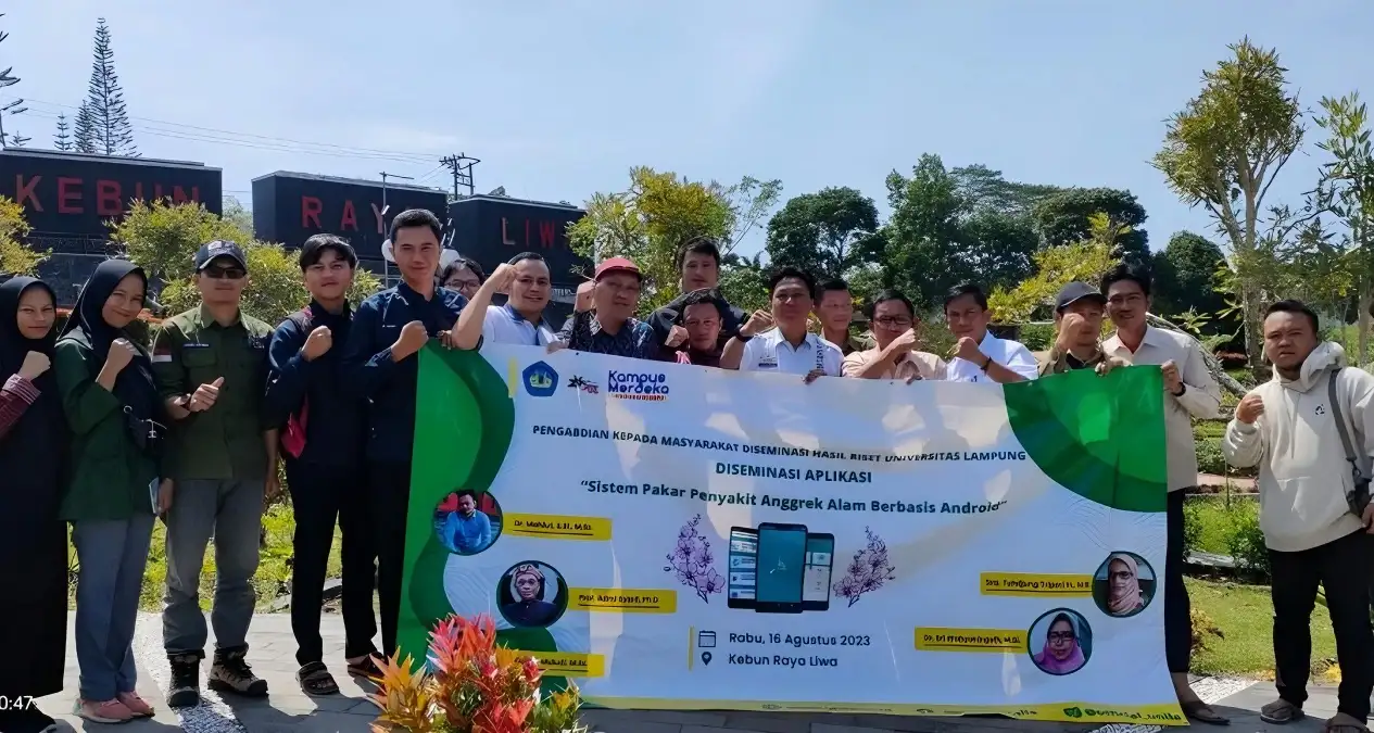 Peneliti Unila Kembangkan Aplikasi Sistem Pakar Penyakit Anggrek Alam Berbasis Android di Kebun Raya Liwa