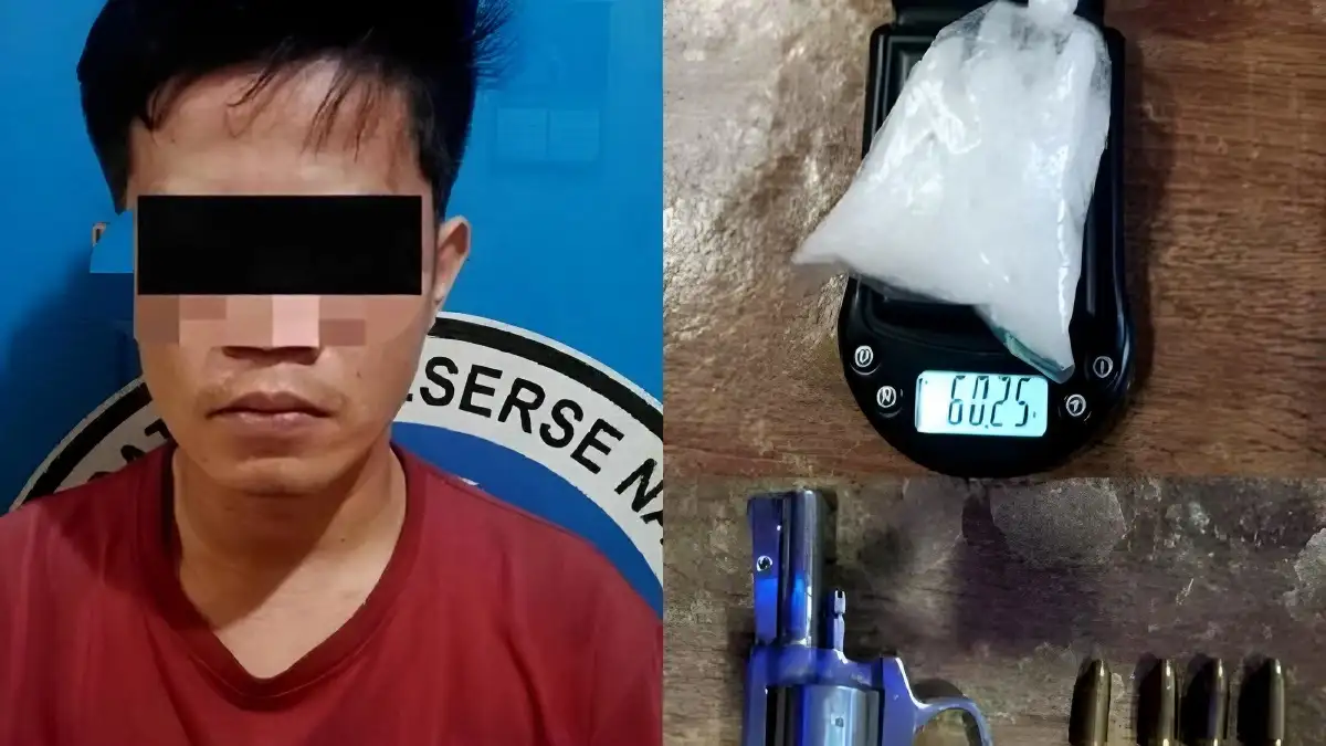 Tangkap Bandar Sabu di Jalinsum Gunung Sugih, Polisi Temukan Senpi Rakitan dan Peluru Aktif di Tangan Pelaku