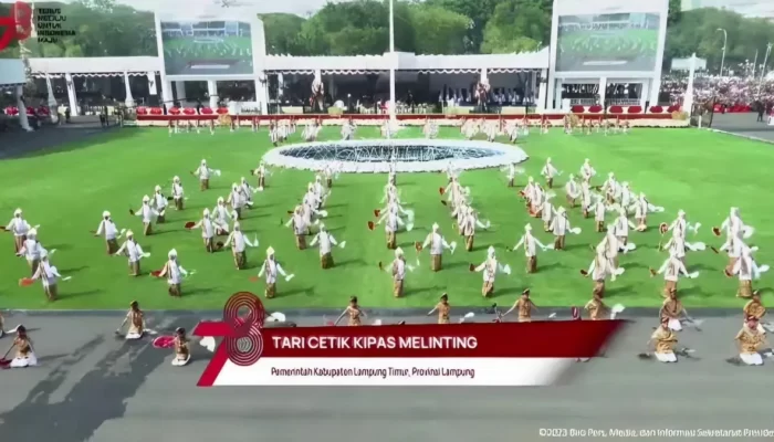 Tari Cetik Kipas Melinting Lampung: Energi Membara Sebelum Upacara Peringatan Detik-detik Proklamasi Istana Negara