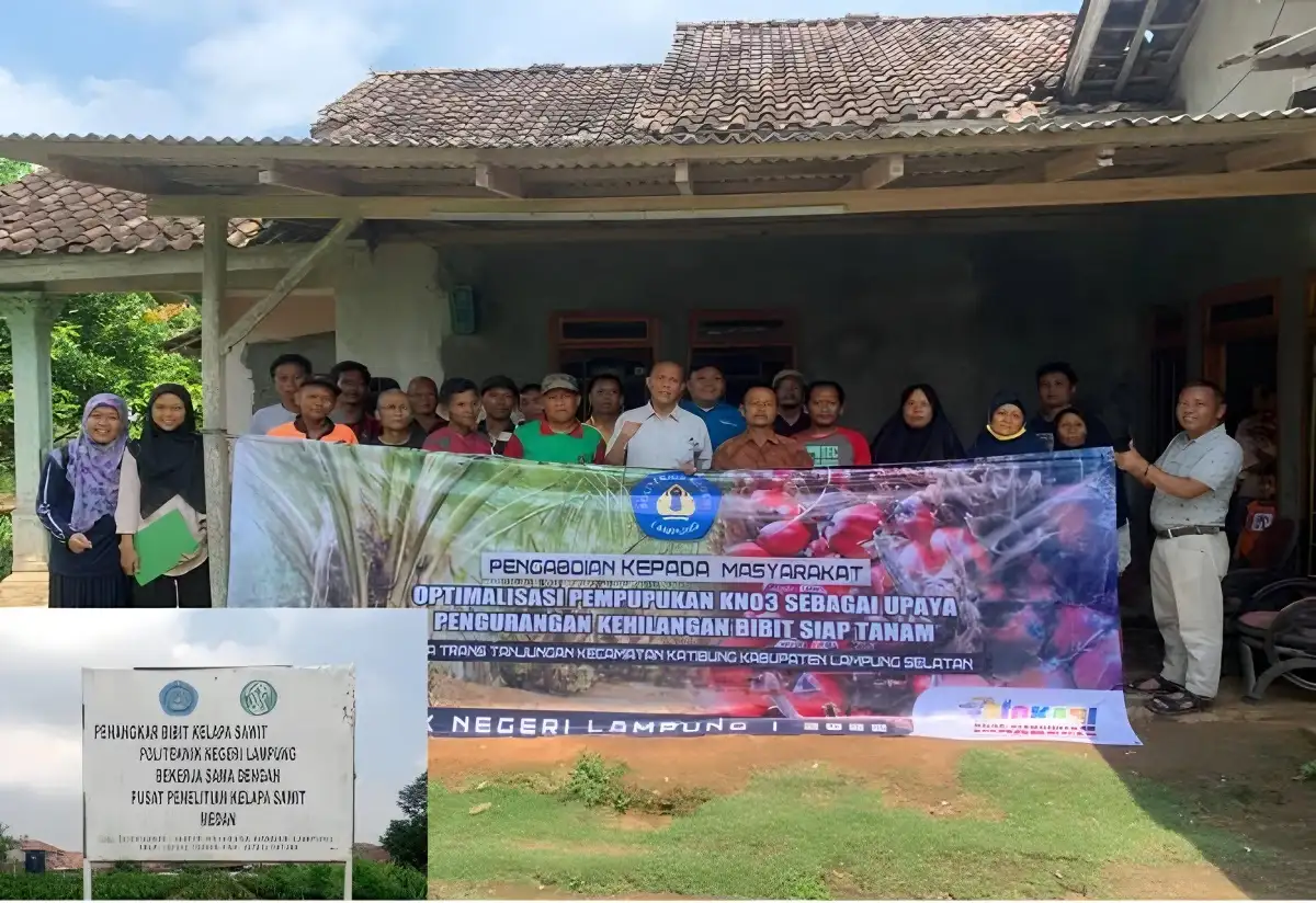 Tim PKM Polinela Beri Pengetahuan Metode Pembibitan Okulasi di CV Jaya Mandiri Agro, Lampung Timur