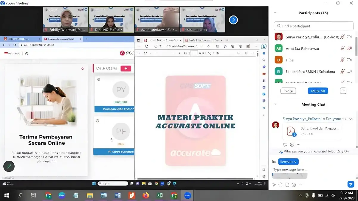 Tim PkM Dosen Polinela Beri Pelatihan 'Accurate Online' Akuntansi di Lampung Timur