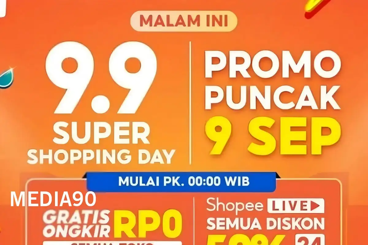 BANJIR PROMO! Kode Vocher Badai Shopee 9.9 hari ini, 9 september 2023 Segera dapat diskon hingga 90 persen