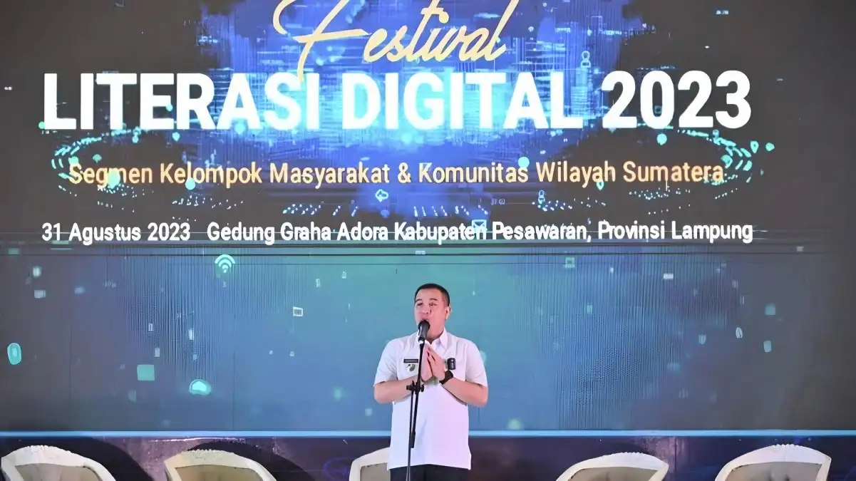 Buka Festival Literasi Digital 2023, Bupati Pesawaran Beri Manfaat ke Masyarakat Untuk Tingkatkan Literasi Digital