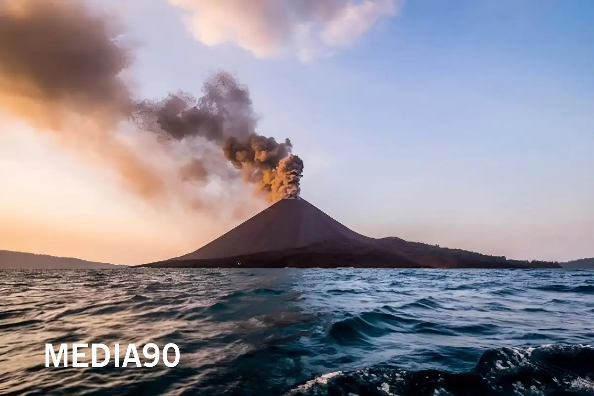Gunung Anak Krakatau Erupsi 1.157 Meter, Naik Berstatus Siaga