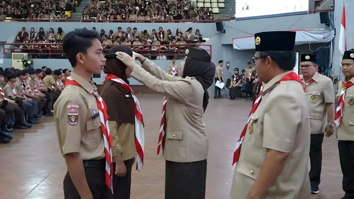 Pembinaan Karakter, Ratusan Mahasiswa FKIP Unila Ikuti Diklat Singkat Kepramukaan
