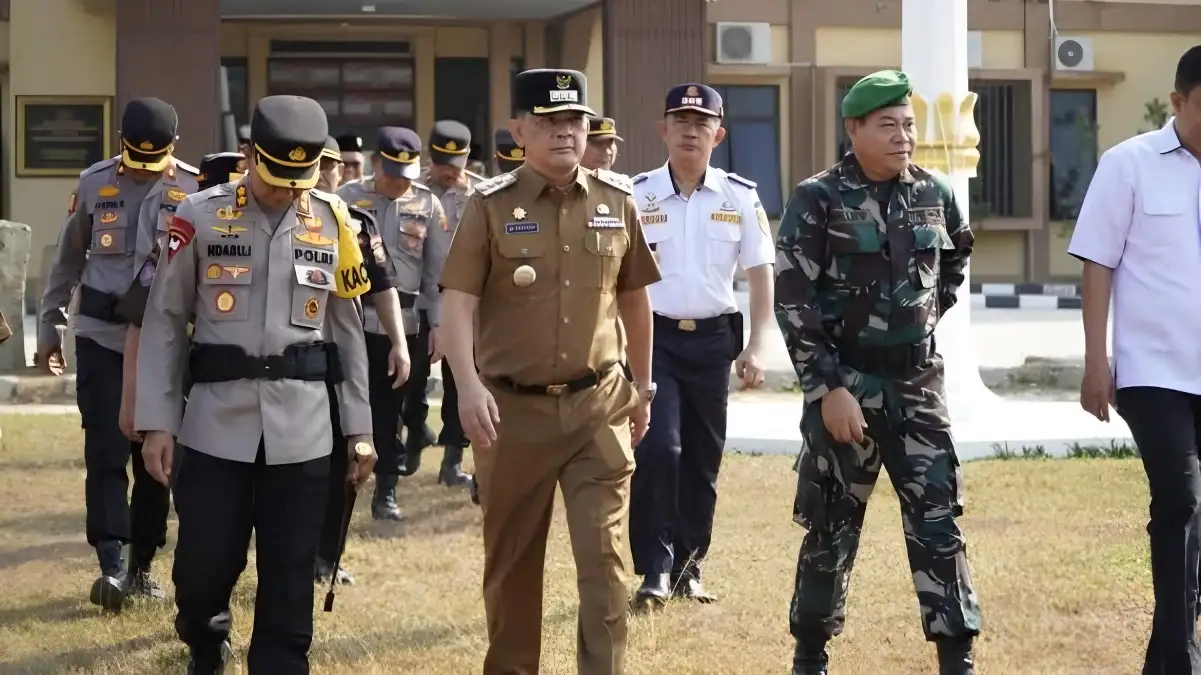 Pj Bupati Tulangbawang Barat Hadiri Apel Gabungan Operasi Zebra Krakatau 2023