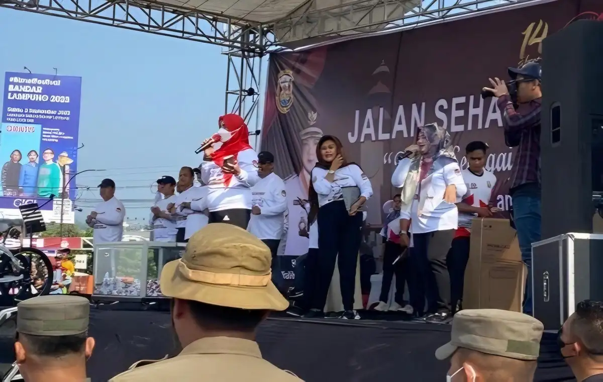 Puncak Kirab Pemilu 2024, Wali Kota Bandar Lampung Ajak Masyarakat Gunakan Hak Pilih