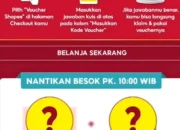 Tentukan Jawaban Anda: Kode Voucher BADAI SHOPEE untuk Hari Ini, Rabu 6 September 2023!
