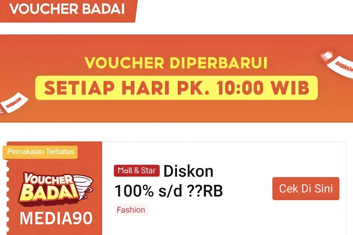 TERUNGKAP! Jawaban KODE VOUCHER BADAI SHOPEE Hari Ini, Senin 11 September 2023 Ada banyak keuntungan didapat