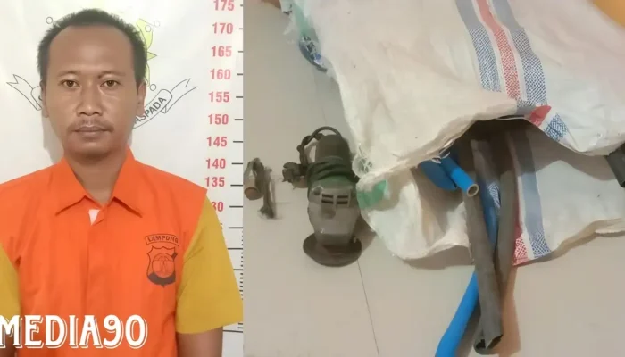 Perampokan Kabel Senilai Rp200 Juta: Pria Asal Sidomulyo Lampung Selatan Dalam Balutan Seragam Tahanan