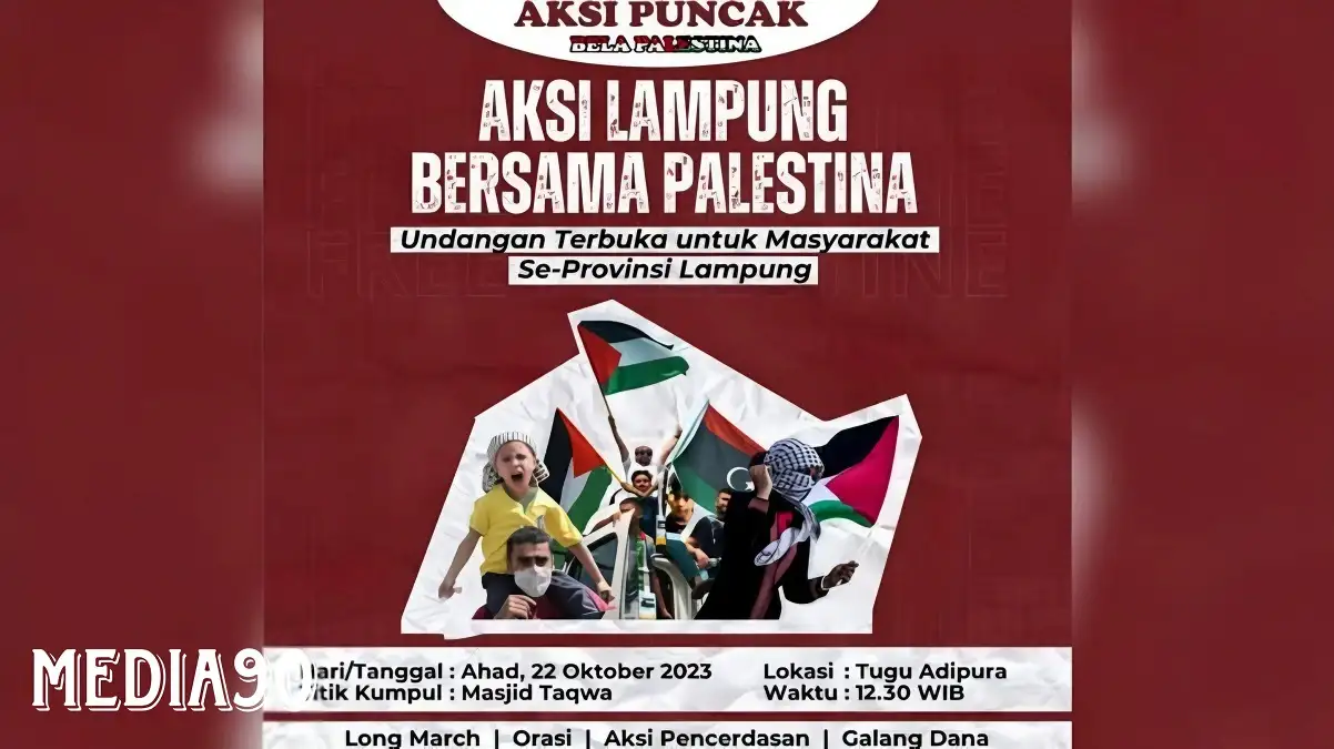 Momen Hari Santri, Ribuan Masyarakat Lampung Bakal Aksi Damai Bela Palestina di Adipura Bandar Lampung
