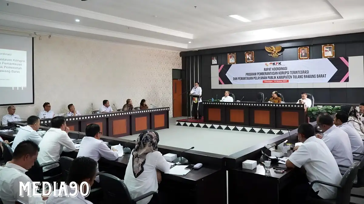 Rakor Bareng KPK, Pemkab Tulangbawang Barat Dorong OPD Dukung Program Pemberantasan Korupsi