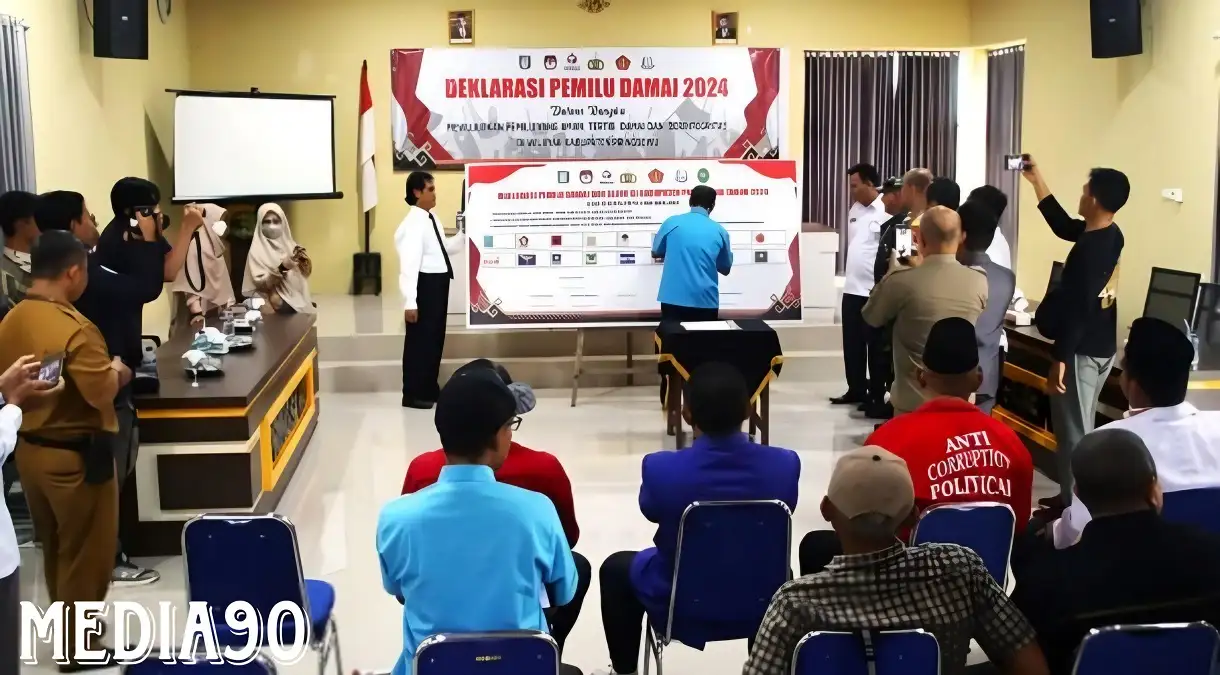 Bersama Seluruh Elemen Teken Deklarasi Damai, Pringsewu Siap Songsong Pemilu 2024 dengan Aman dan Damai