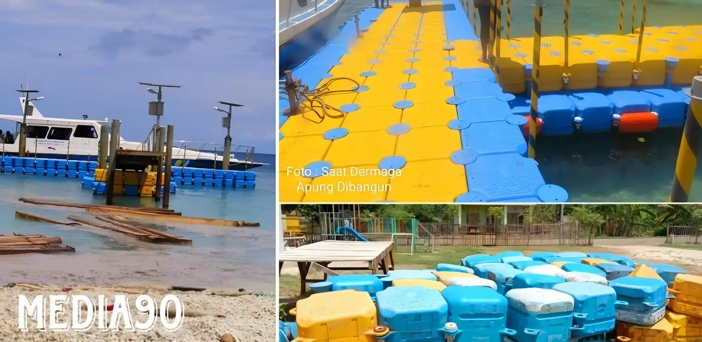 Dermaga Apung Pulau Sebuku Lampung Selatan Hilang, Warga Resah karena Sulit Mendarat
