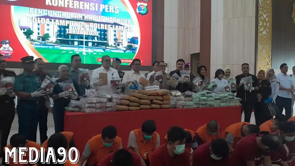 Dua Bulan, Polda Lampung Gulung 30 Tersangka Narkoba, Sita 43 Kg Ganja dan 113 Sabu