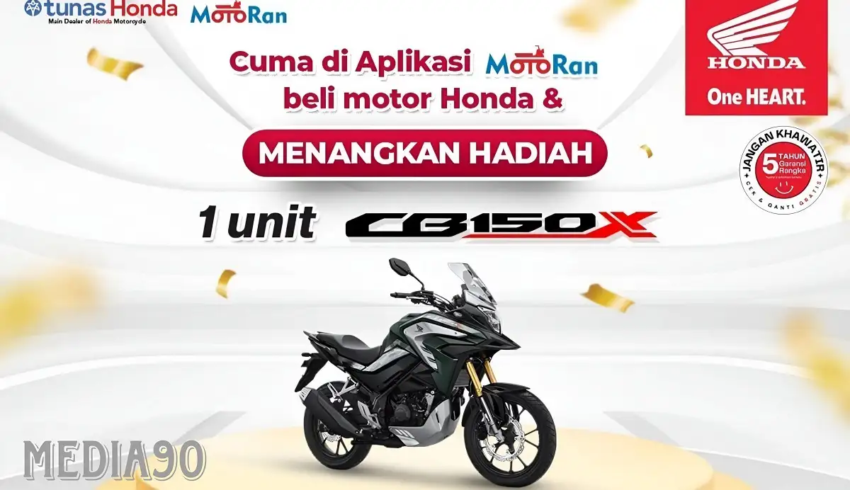 Lewat Aplikasi Motoran, Beli Motor Honda di Astra Motor Natar Bisa Dapat Honda CB150X Gratis