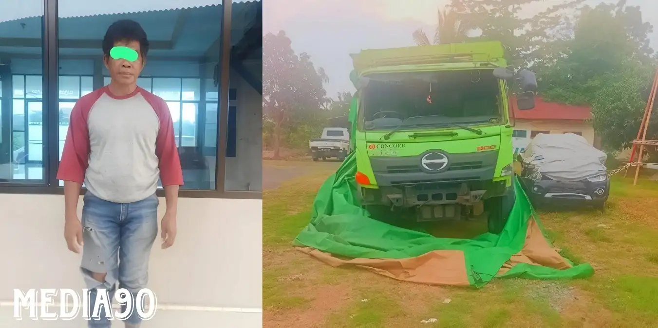 Mabuk Ngebut hingga Tabrak Mobil Polisi dan Warung Tenda di Natar, Sopir Truk Hino ini Diringkus Usai Buron