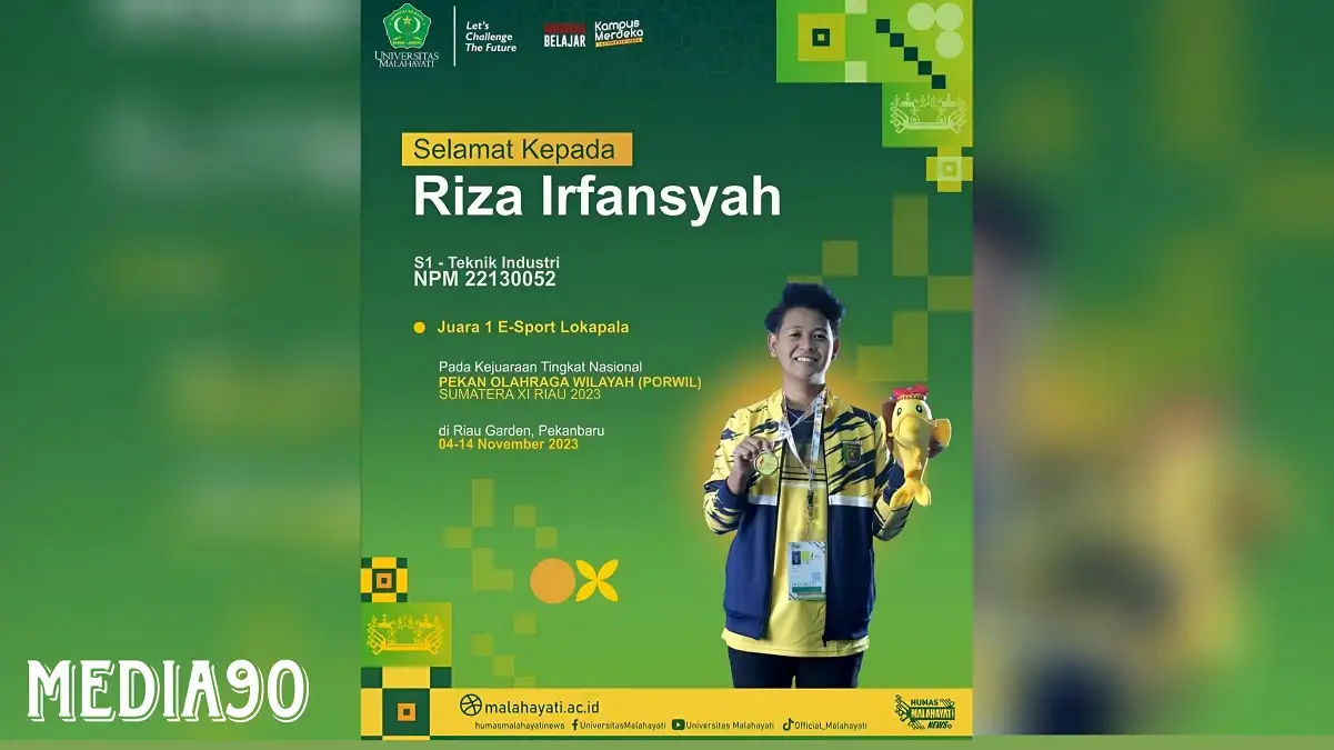 Riza Irfansyah Mahasiswa Universitas Malahayati Juara Nasional E-Sport di PORWIL XI Riau 2023
