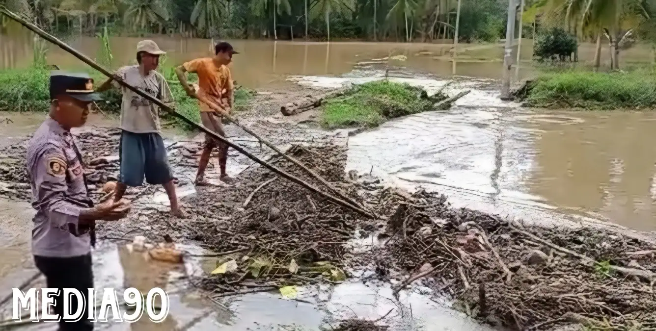 Dua Hari Hujan Deras, 149 Rumah Terendam Banjir di Semaka Tanggamus, Tanggul Jebol Jembatan Putus