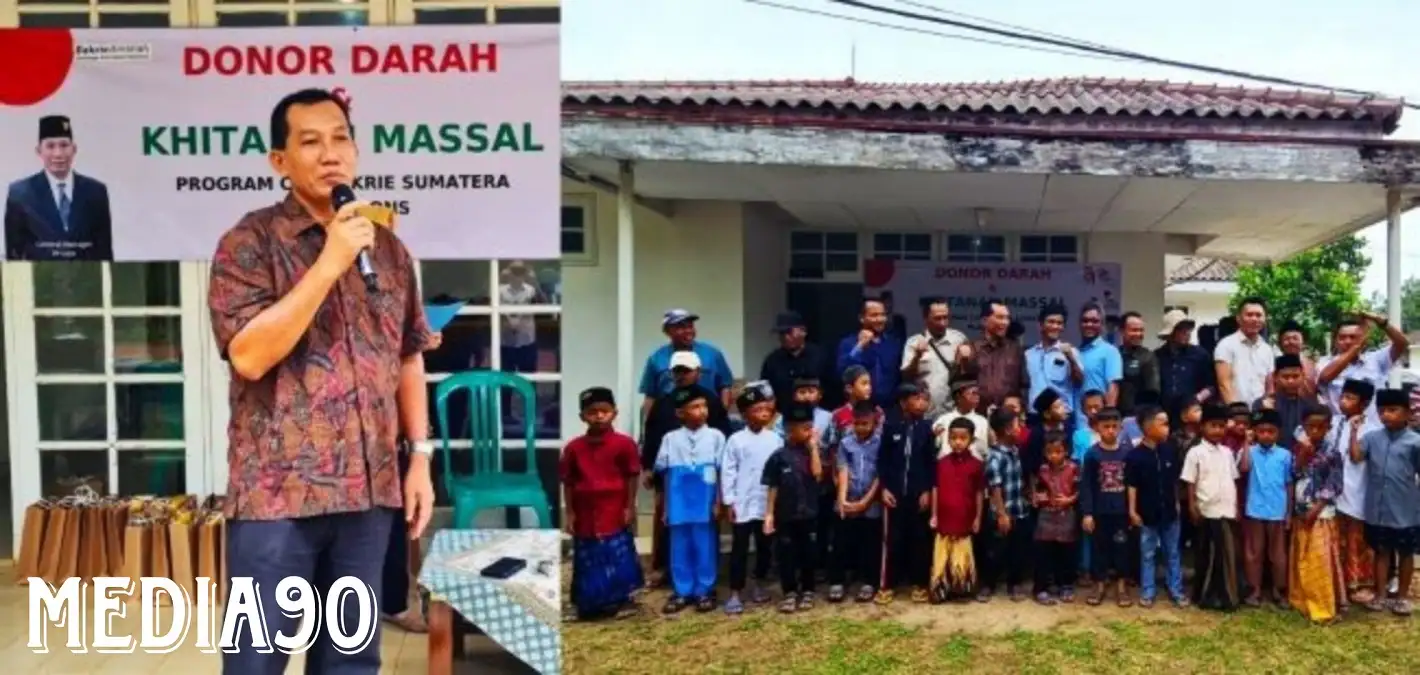 Isi Liburan Sekolah, PT Huma Indah Mekar Khitankan 31 Anak di Penumangan Tulangbawang Barat