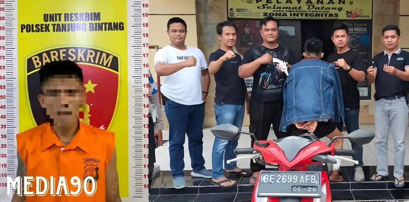 Usai Curi Motor di Bandar Lampung, Polisi Tembak Pria ini di Kebun Karet Bergen Tanjung Bintang