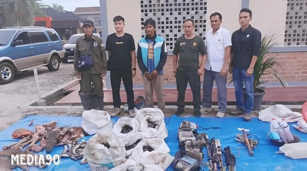 Ada Pemodalnya, Pemburu Liar Asal Rumbia Dibekuk di Taman Nasional Way Kambas Lampung Timur