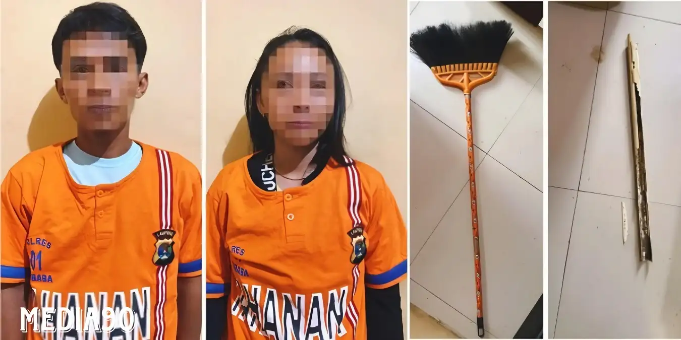 Aniaya Putri Kandung Pakai Sapu hingga Luka, Polisi Tangkap Ayah dan Ibu Tiri Asal Kagungan Ratu Tulang Bawang Barat ini