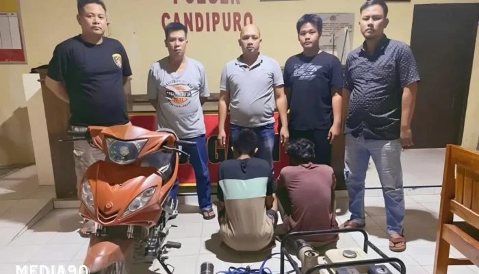 Operasi Sukses Polsek Candipuro: Penangkapan Pelaku Pencurian Mesin Pompa Air di Sidomulyo, Satu Tersangka Diburu