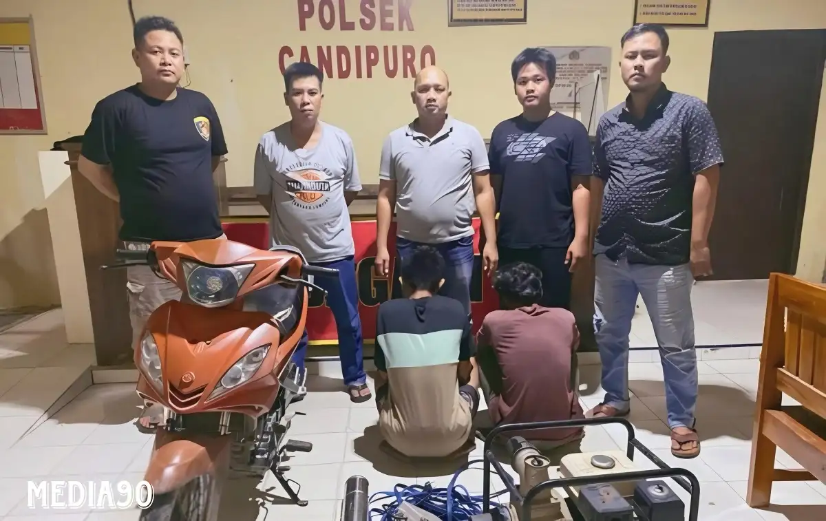 Curi Mesin Pompa Air di Sidomulyo, Polsek Candipuro Bekuk Pelaku dan Penadahnya, Satu Buron