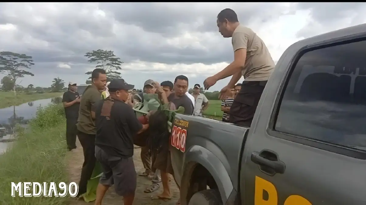 Diduga Korban Pembunuhan, Janda Dua Anak Tewas Mengapung di Irigasi Way Jepara Lampung Timur