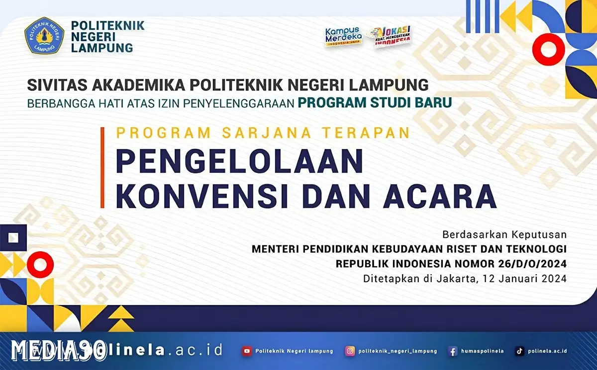 Polinela Buka Prodi Baru Pengelolaan Konvensi dan Acara, Tingkatkan Pariwisata Lampung