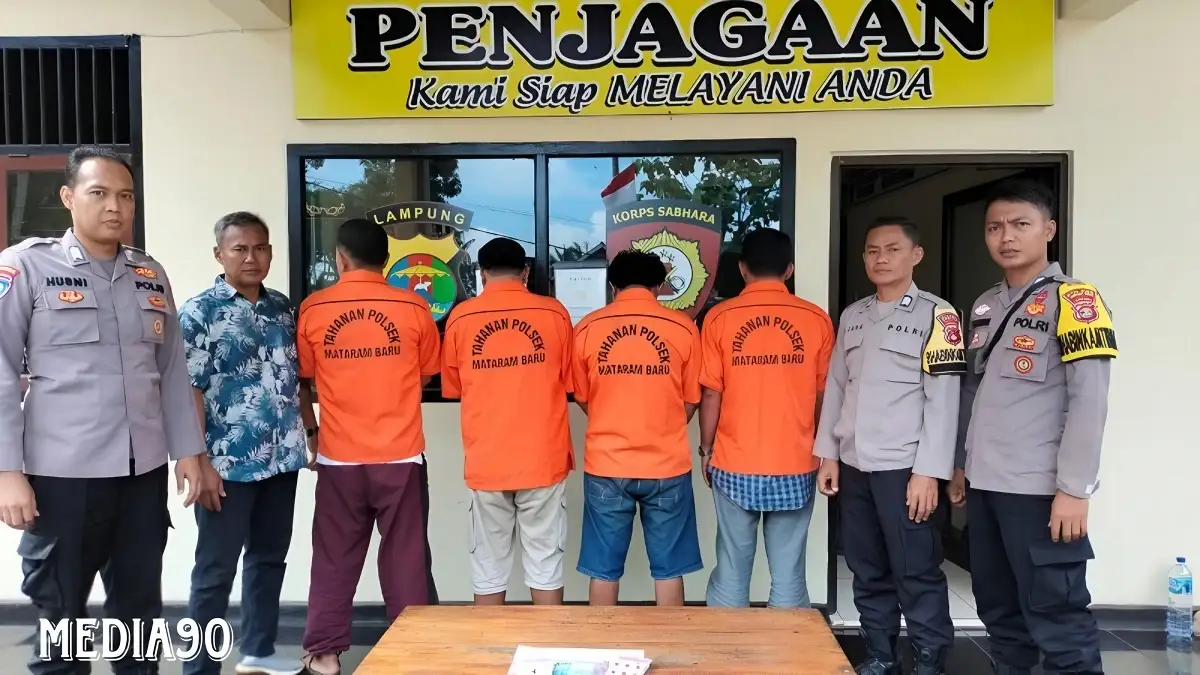 Sering Judi Remi di Rumah Warga di Mataram Baru, Polisi Ciduk Empat Pria Asal Lampung Timur ini