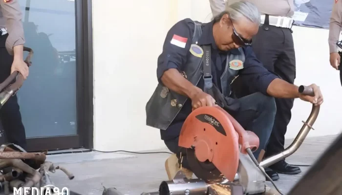 Satlantas Polres Lampung Selatan Beraksi: 105 Pemotor Knalpot Brong Ditindak Demi Zero Brong