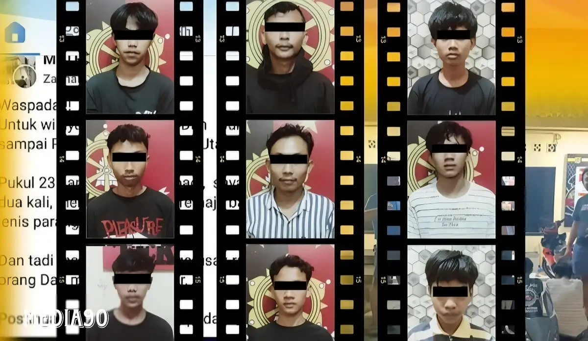 Curi Motor Hingga Keroyok Warga di Metro Utara, Polisi Tangkap 11 Remaja Anggota Gangster ini