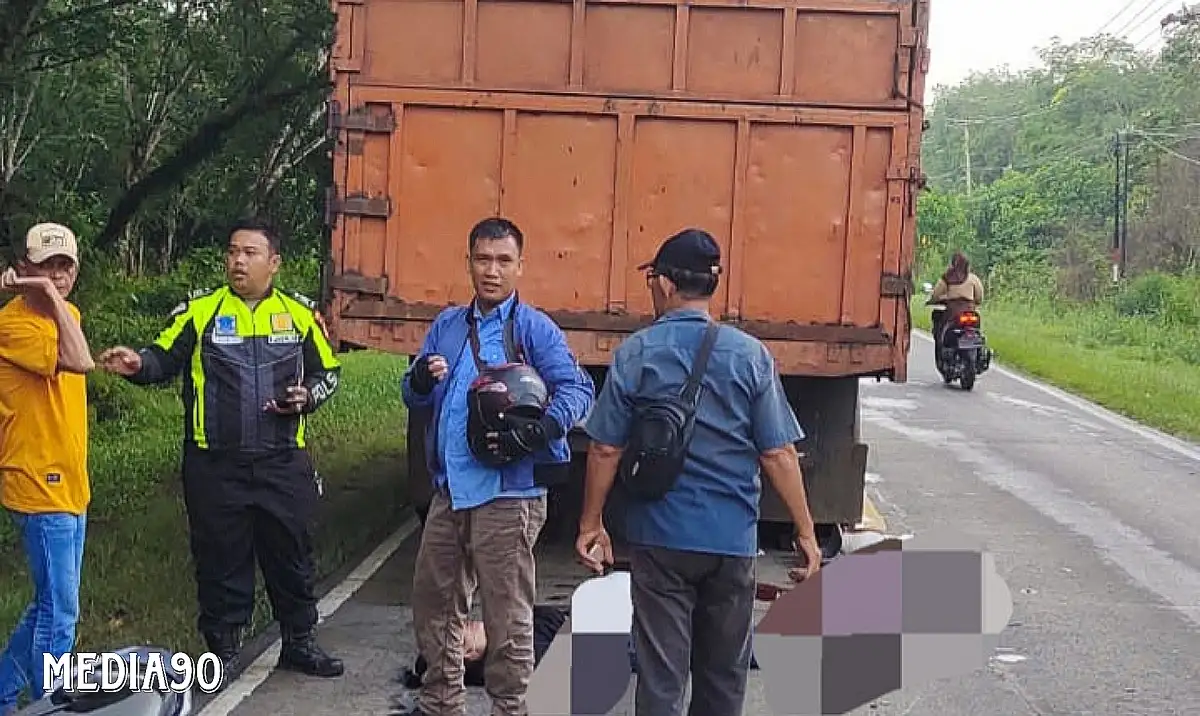 Dua Pria Asal Lampung Timur Diduga Pencuri Motor Tabrak Fuso di Kertosari Lampung Selatan, Satu Tewas