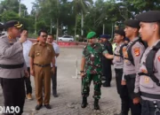 Ini Pesan Bupati Nanang Ermanto saat 865 Personil Polri Kawal Pemungutan Suara Pemilu di Lampung Selatan