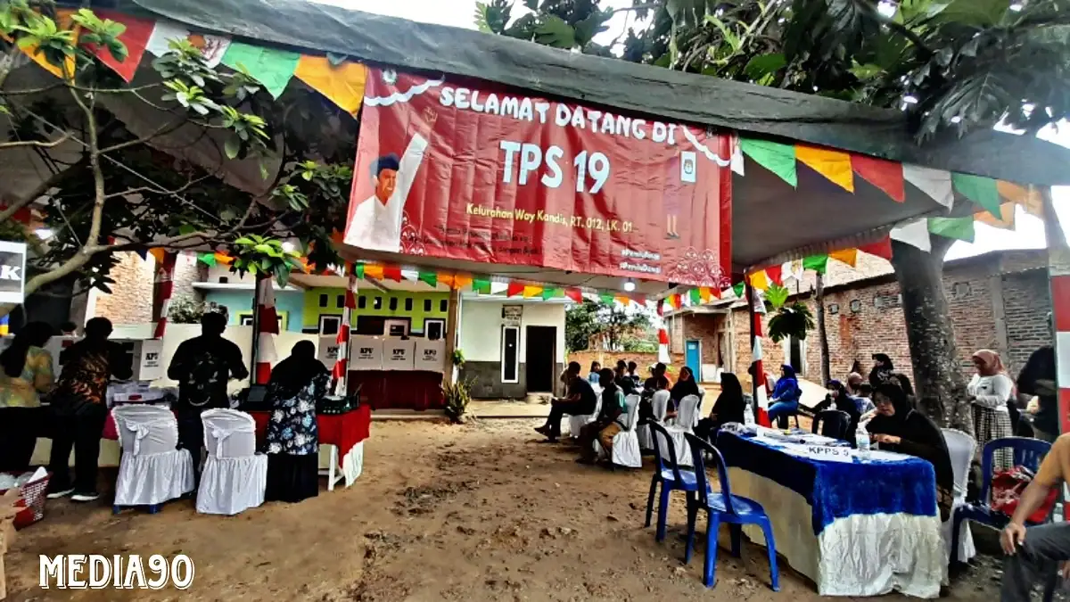 Pilihan Ulang di TPS 19 Way Kandis Bandar Lampung, Pasangan Prabowo - Gibran Menang 104 Suara